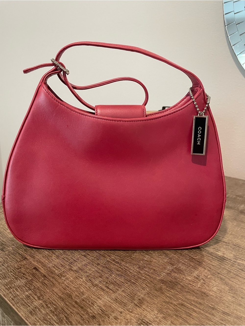 Coach Rare Y2K Pearlized Napa Leather mini hobo